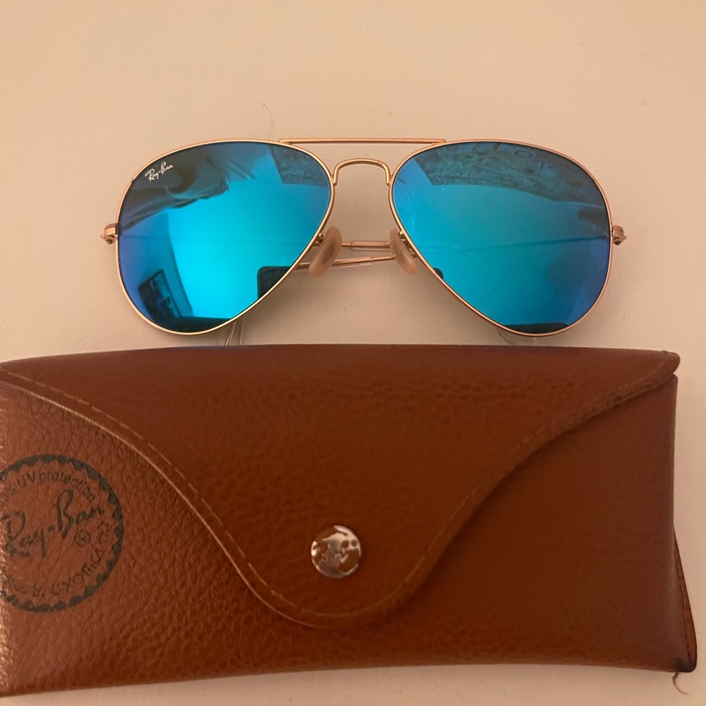 Womens tinted blue RayBans